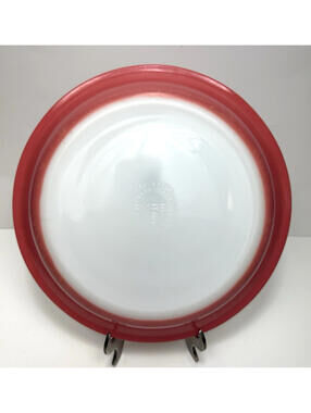 Vtg PYREX 909 Flamingo Pink Pie Serving Plate Dish 9" Round Retro Baking